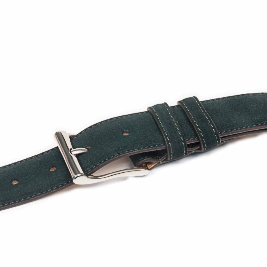 Hommes Meermin Ceintures | 104235 - Daim Alicante Vert