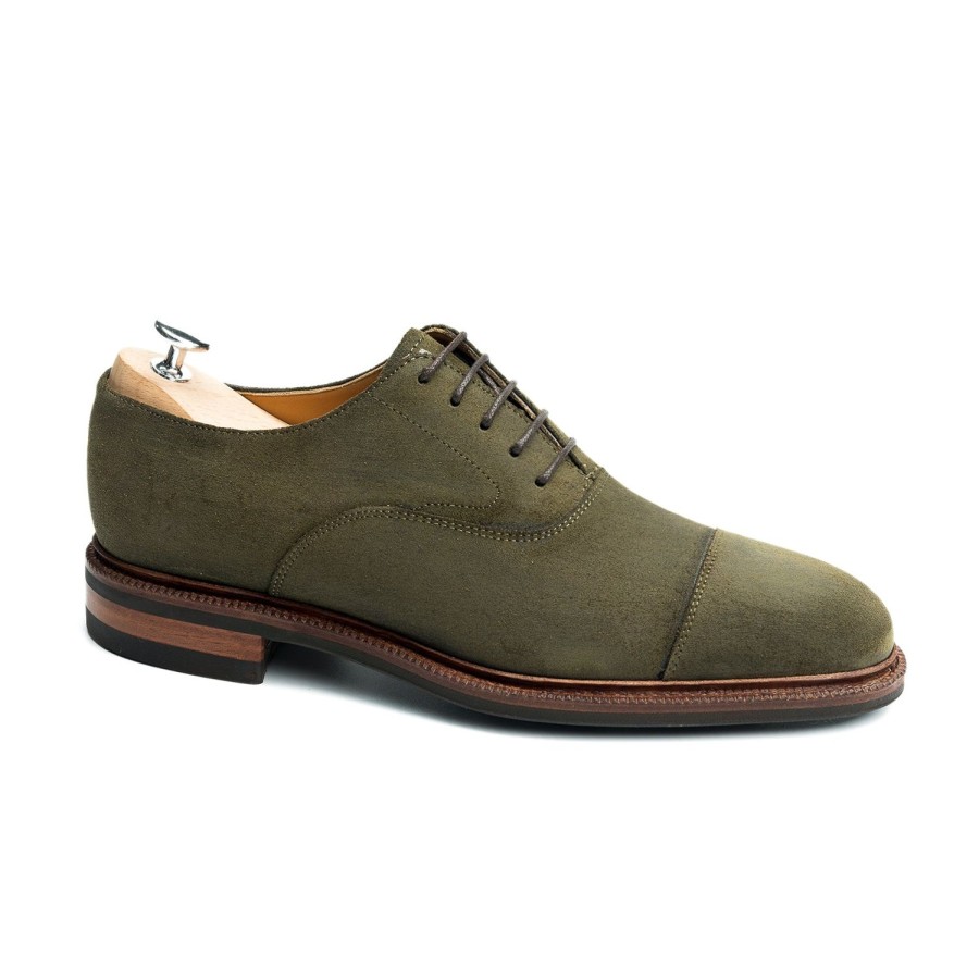 Hommes Meermin Richelieus | 116660 - Waxy Commander Vert Feuille - E (Systeme Ultraflex)