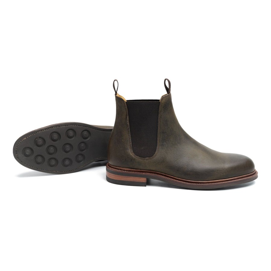 Hommes Meermin Bottes | 101052 - Kudu Cireux Vert Capre - E