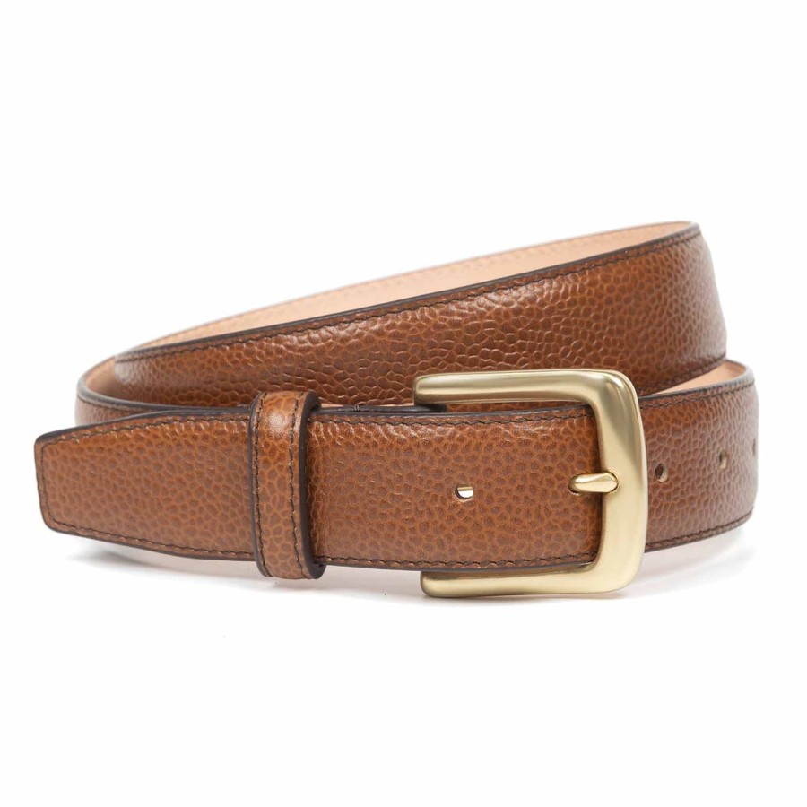 Hommes Meermin Ceintures | 104436 - Cognac Galet Grain