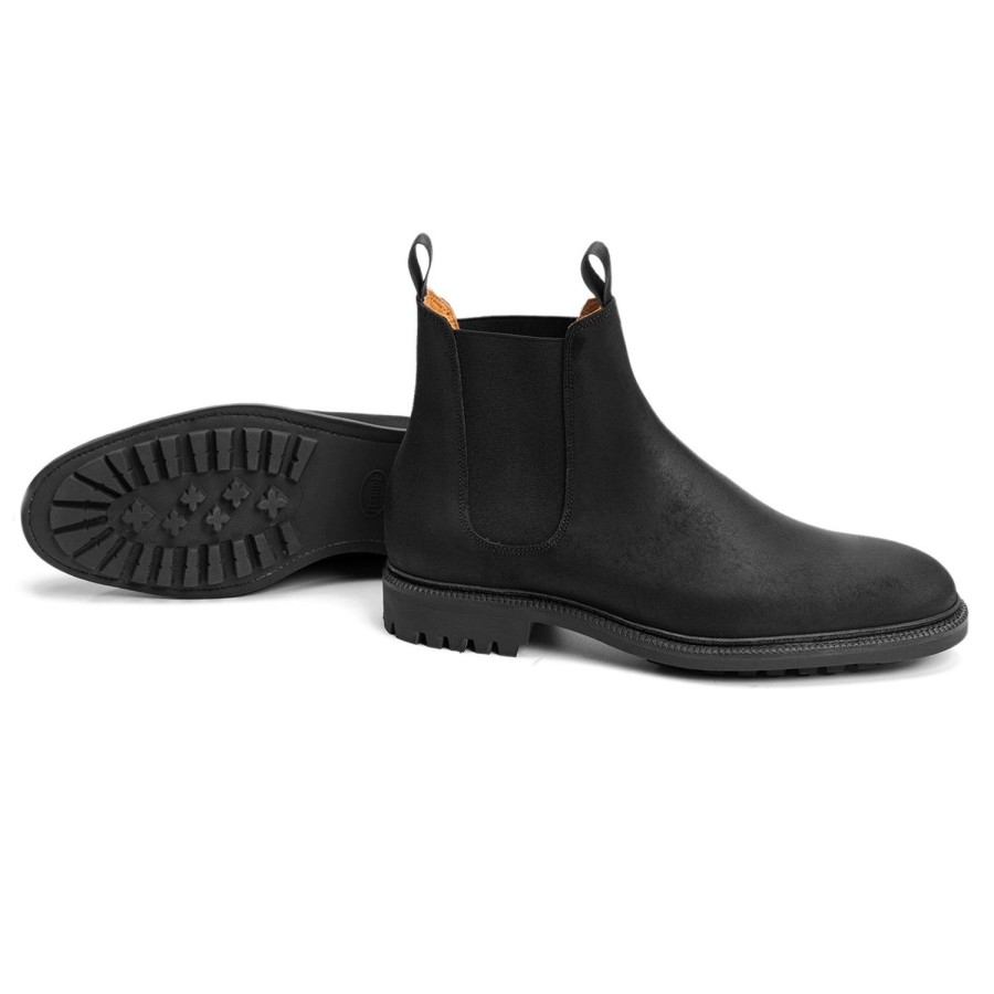 Hommes Meermin Bottes | 516054 - Black Waxy Commander - E (Systeme Ultraflex)