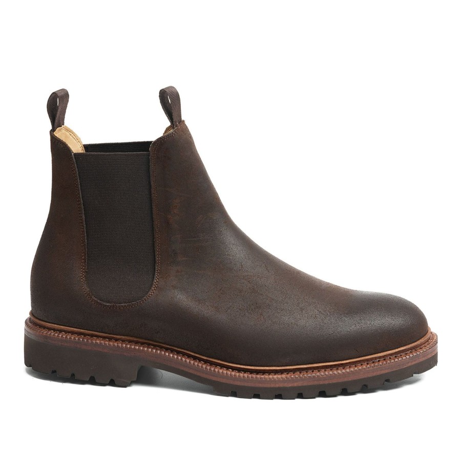 Hommes Meermin Bottes | 516054 - Rust Waxy Commander - E (Systeme Ultraflex)