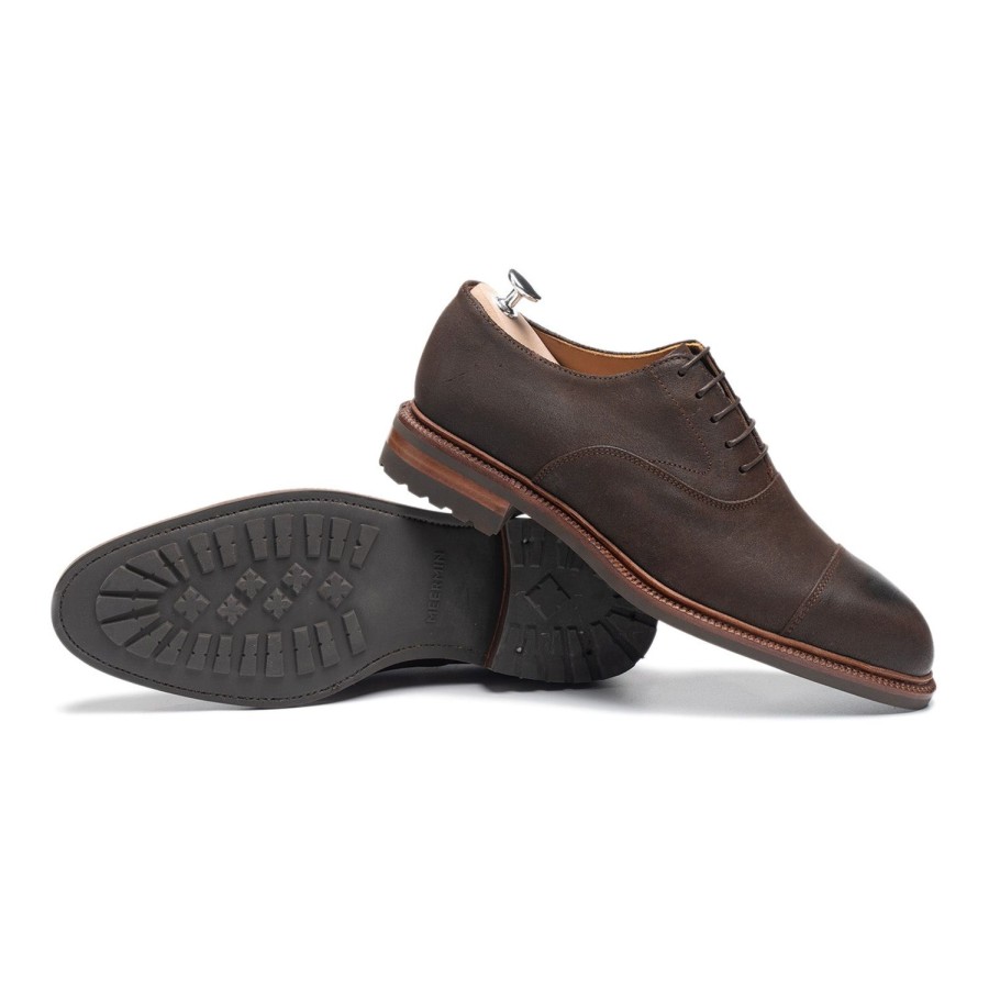 Hommes Meermin Richelieus | 116660 - Rust Waxy Commander - E (Systeme Ultraflex)