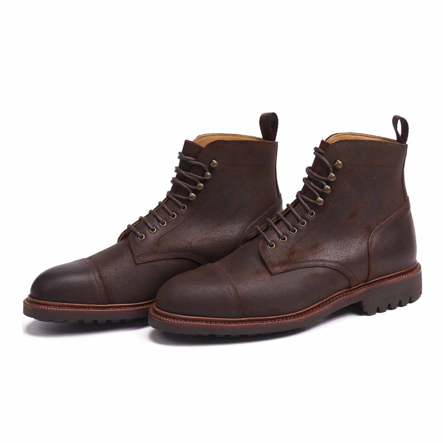 Hommes Meermin Bottes | 516210 - Rust Waxy Commander - E (Systeme Ultraflex)