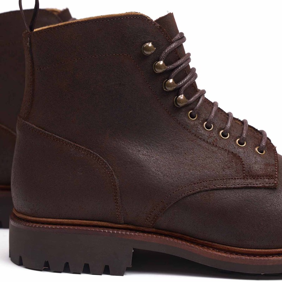 Hommes Meermin Bottes | 516210 - Rust Waxy Commander - E (Systeme Ultraflex)