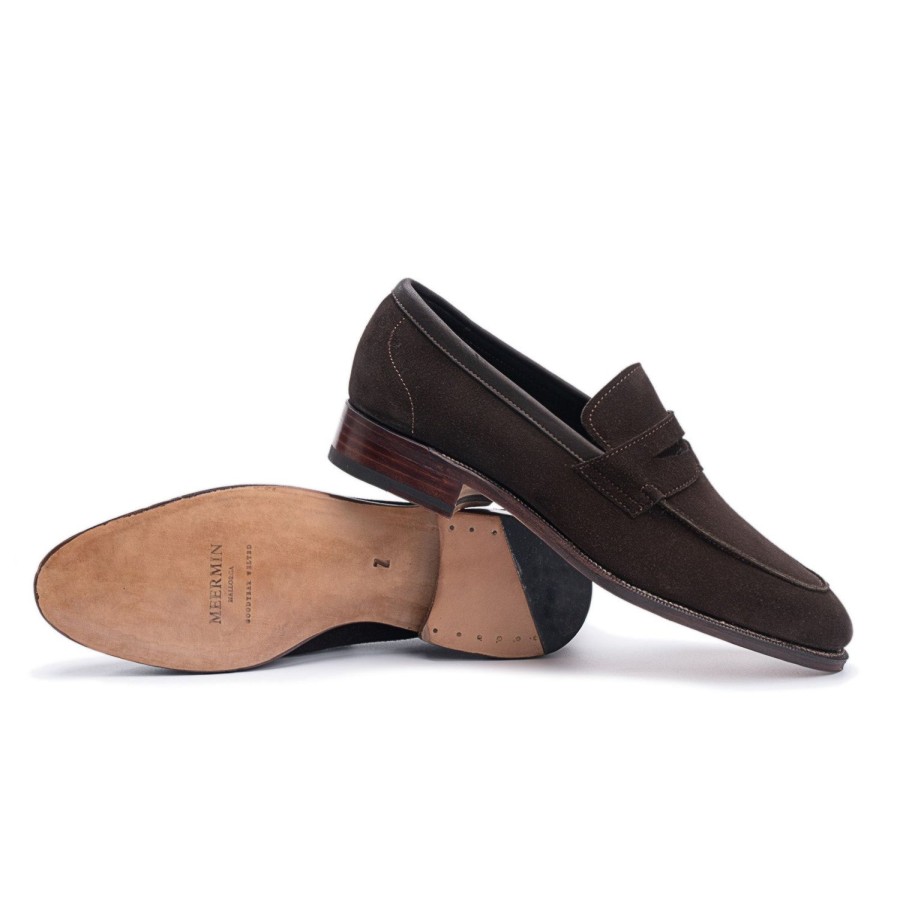 Hommes Meermin Flaneurs | 114414 - Daim Alicante Marron - E